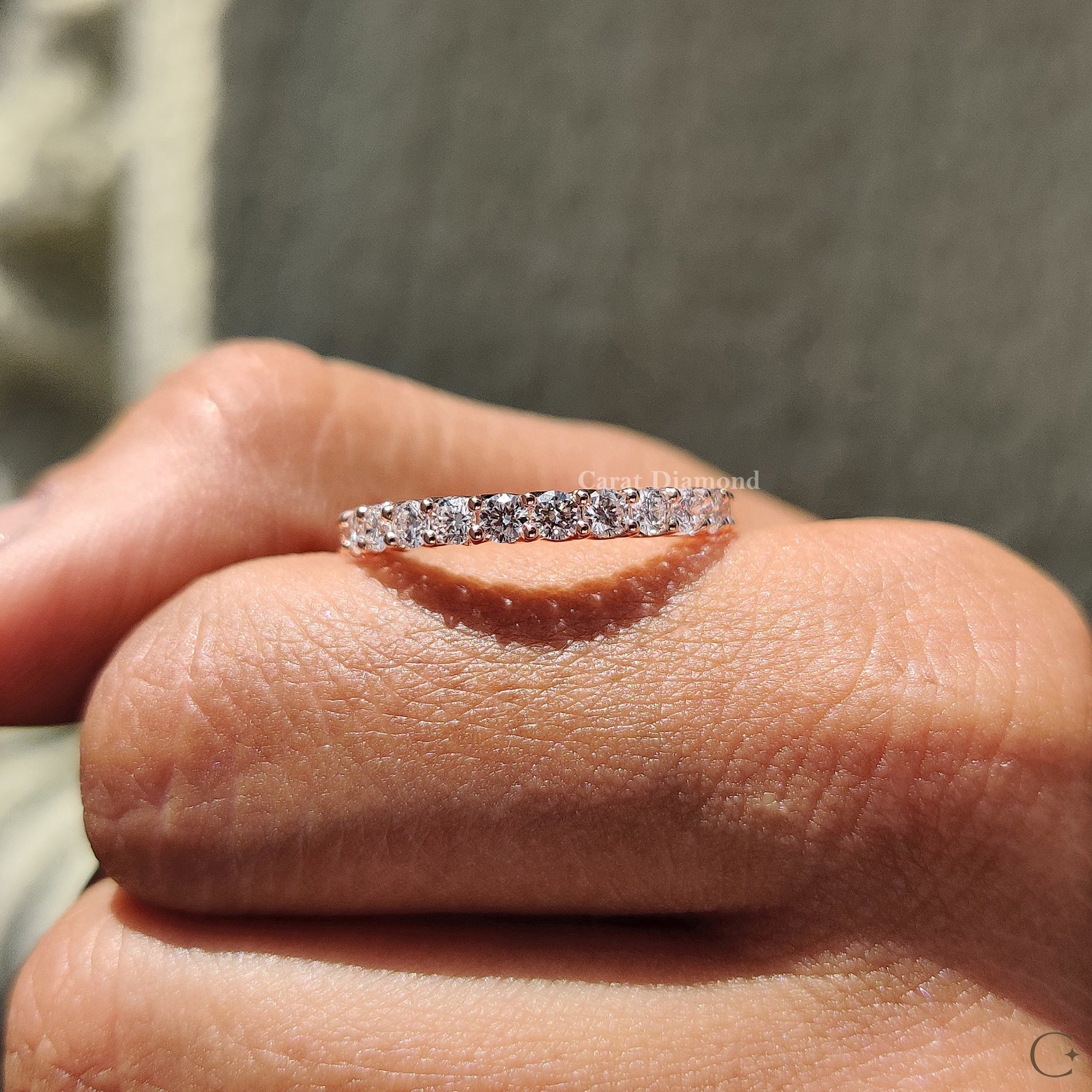 Lab Grown Diamond Round Eternity Band