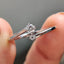 2 Round Cut Moissanite In Open Gap Wedding Band