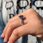 Channel Set Oval Cut Moissanite Ring