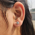 Stud Round Cut Diamond Earrings