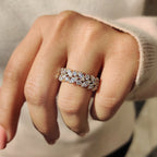 Half Eternity Marquise and round wedding band