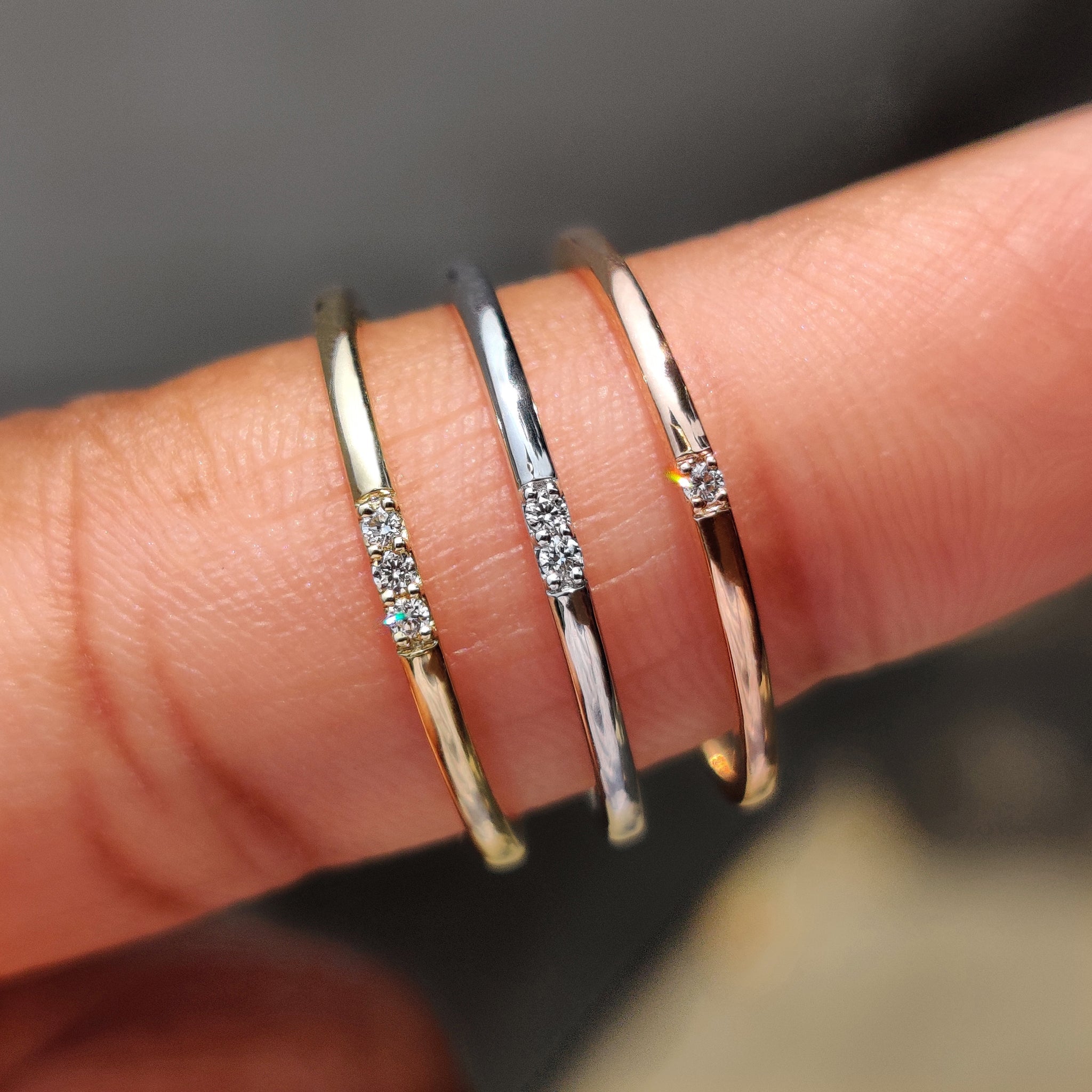 Comfort Fit Wedding Band - Three Tones