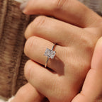 Radiant Cut Solitaire Ring With Secure Claw Prongs