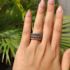 Stackable Wedding Bands In Colored Diamonds