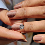 Round Cut Diamond Ring in Classic Tapered Shank