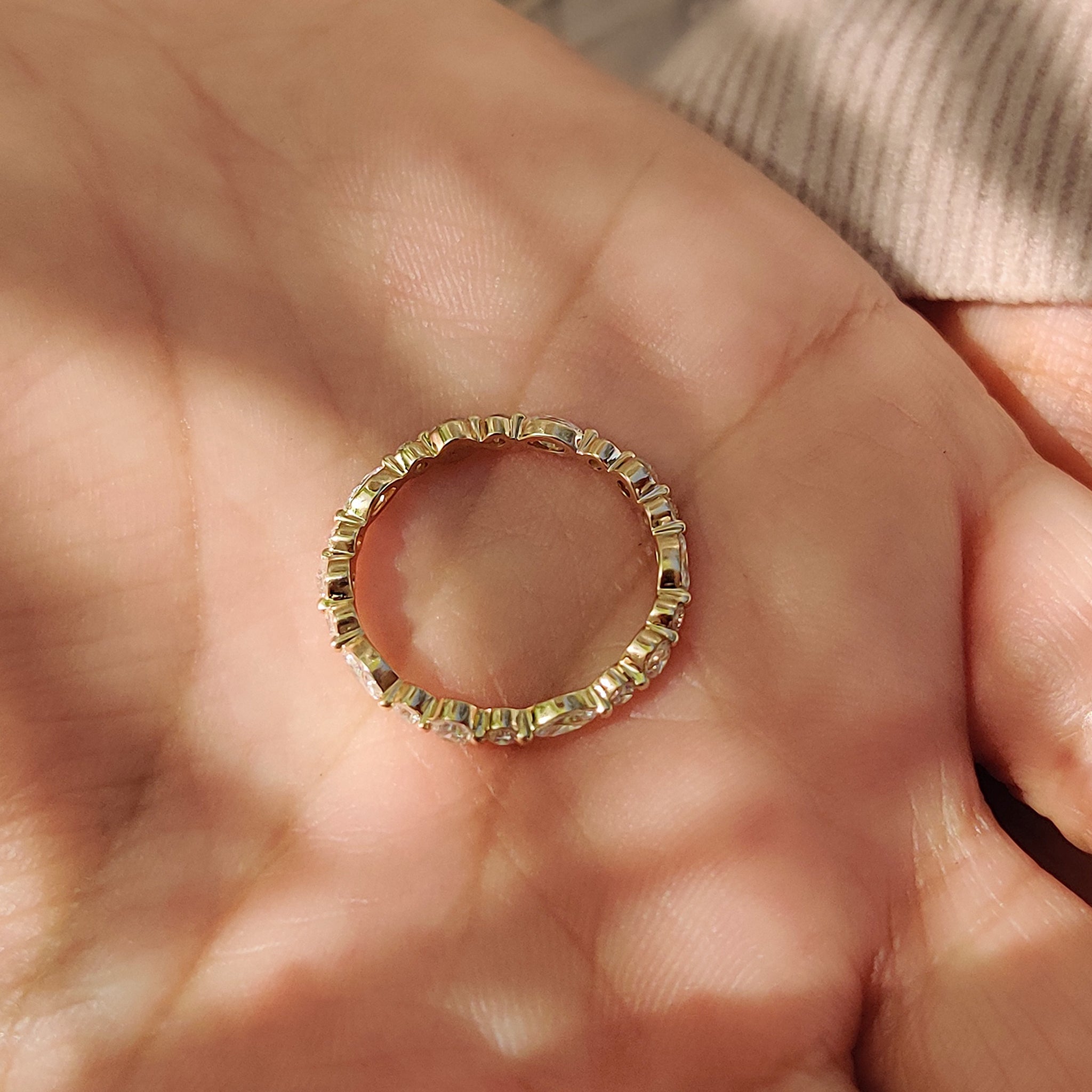 Eternity Wedding Band - Marquise and Round Diamonds