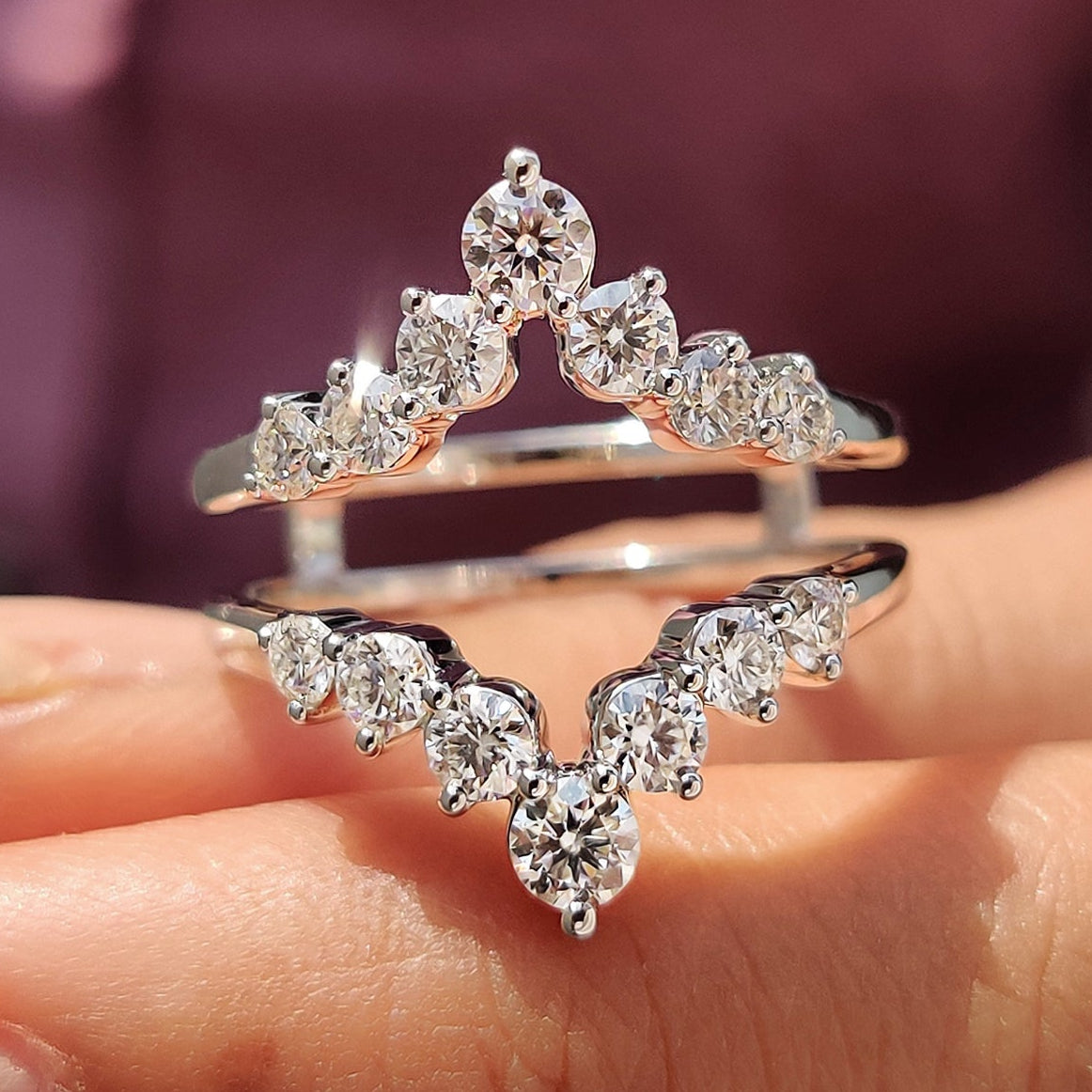 Round Cut Ring Enhancer Wedding Band Image principale du produit