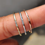 3 Piece Wedding Ring Set In Round Cut Moissanite