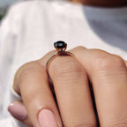 Double Prong Back Oval Cut Engagement Ring