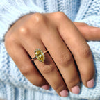 Hidden Halo Yellow Dutch Marquise Engagement Ring