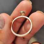 Oval Shaped Diamond Ring In Solitaire Setting