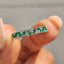 Marquise Cut Green Emerald Zig Zag Wedding Band