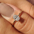 Yellow Gold Oval Diamond Engagement Ring