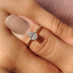 Oval Solitaire Engagement Ring with a Classic Style