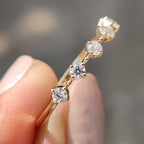 Round cut wedding band With Half Eternity Style