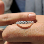 Lab Grown Round Diamond White Gold Wedding Band
