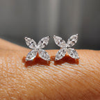 Marquise Diamond Earrings in Elegant Prong Style