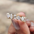Oval, Pear, Heart, and Emerald Moissanite Multi Shape Eternity Band