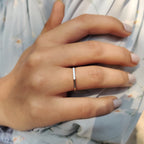 White Gold Simple comfort fit wedding band