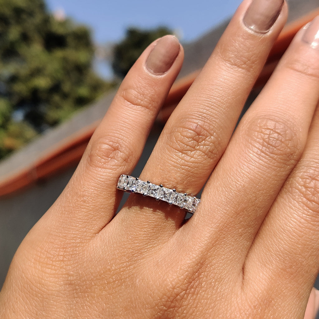 Princess Cut Diamond Band - Full Eternity