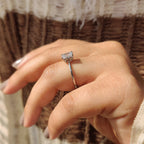 Rose Gold Radiant Diamond Cut Ring