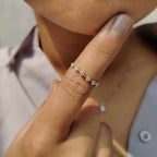 Round cut wedding band With Half Eternity Style