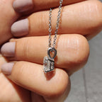 Oval Cut Moissanite Pendant In Solitaire Bunny Ear Bail