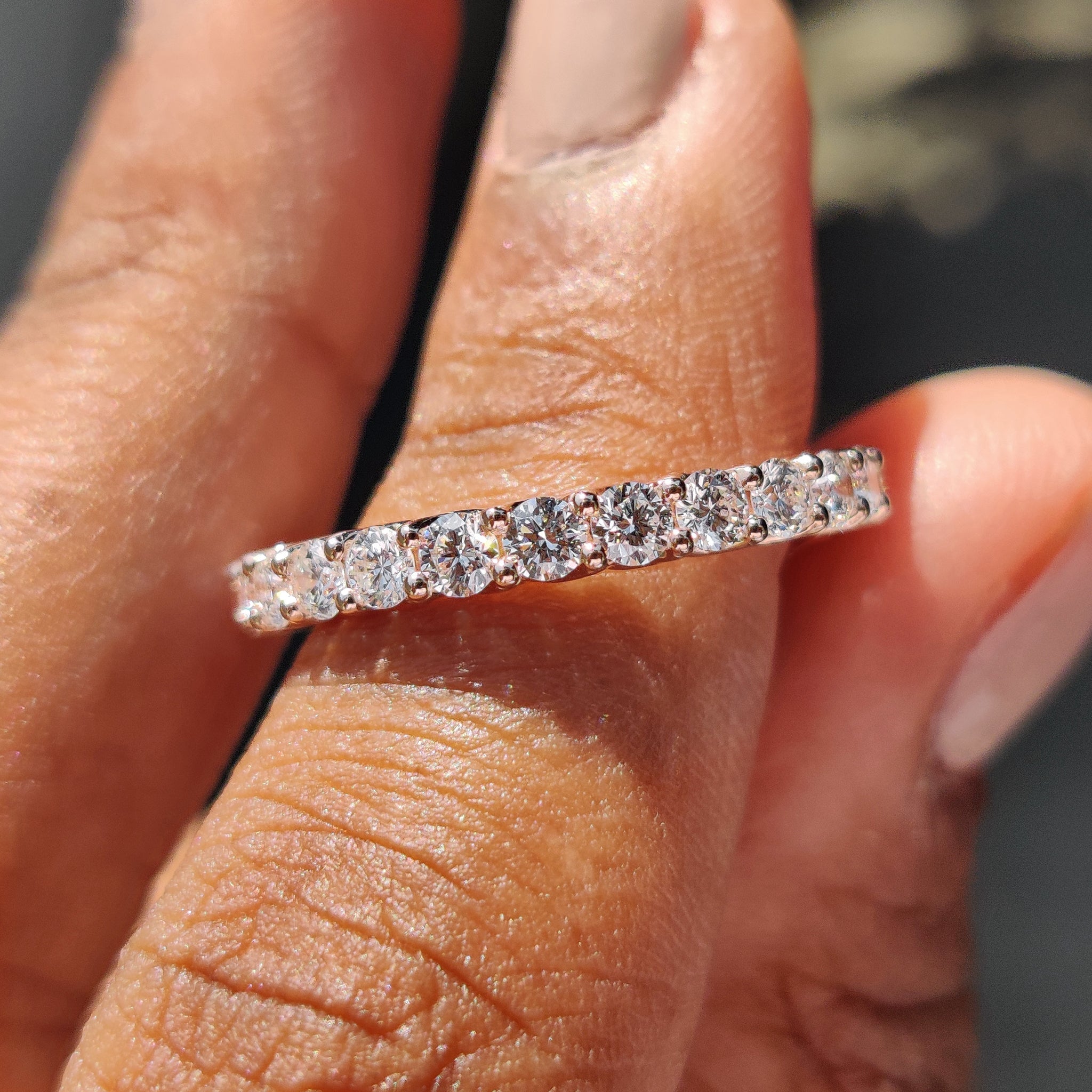 Woven Eternity Shared Prong Wedding Band