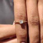 Square Radiant Cut Diamond Ring In Yellow,Rose,White Gold