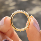 Round Cut Wedding Band in Full Eternity Design