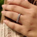 Bezel Set Wedding Band In Round Cut Diamond