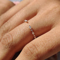 Marquise And Round Wedding Band In Open Gap Setting