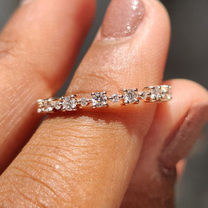 Round Cut Diamond Eternity Rose Gold Wedding Band