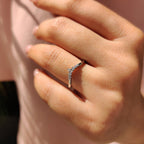 Pear and Round Cut 7 Stone Diamond Band