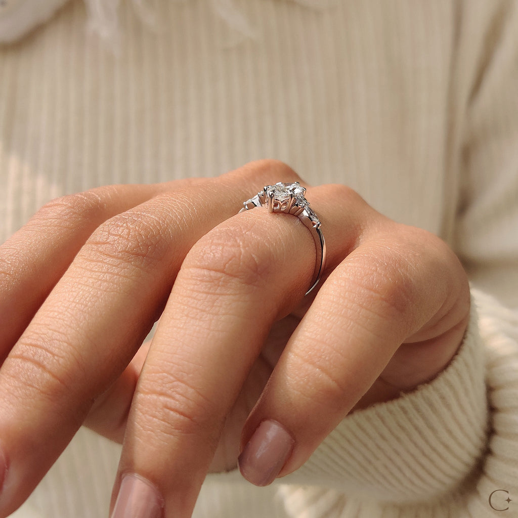 Lab Grown Marquise Diamond Ring In Muse Setting