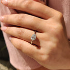 Pear Cut East To West Diamond Ring