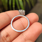 Oval Shaped Diamond Engagement Ring In Solitaire Style