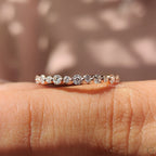 Rose Gold Wedding Band With Round Cut Diamond