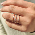 Comfort Fit Wedding Band - Three Tones