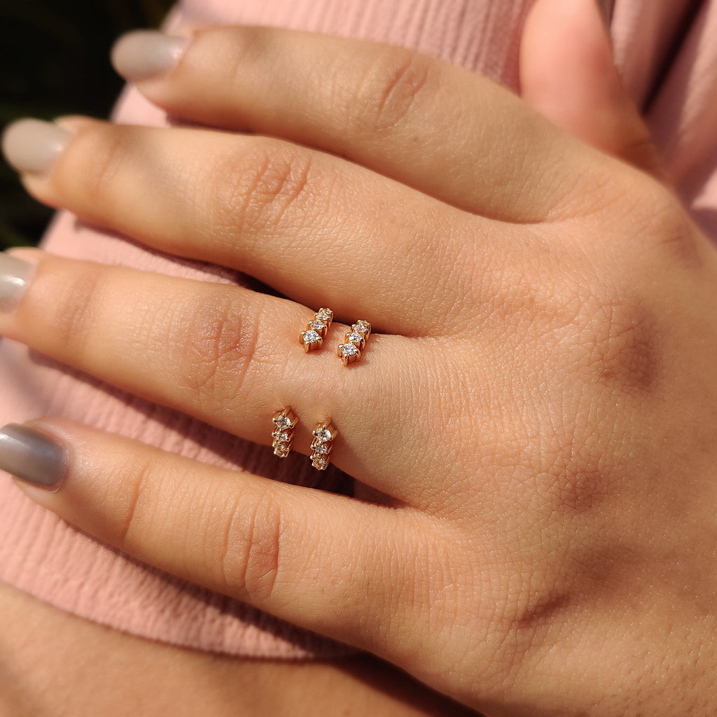 Open Gap Round Diamond Ring Enhancer Band