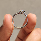 White Gold Round Diamond Bezel Setting Engagement Ring