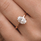 1.80 CT Oval Cut Moissanite Solitaire Engagement Ring