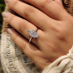 Hidden Halo Dutch Marquise Engagement Ring