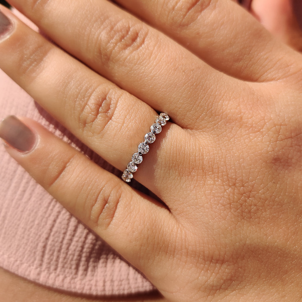 White Gold Round Diamond Eternity Band