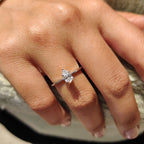 Pear Shaped Engagement Ring In White Gold