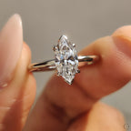 Marquise Cut Diamond Ring In Solitaire Setting