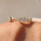 Round Diamond Wedding Band In Open Gap Style