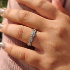 Twisted Diamond Band With Round Cut