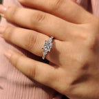 Princess Cut Diamond In Pave Setting Ring