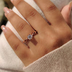 Round Diamond Twisted Engagement Ring